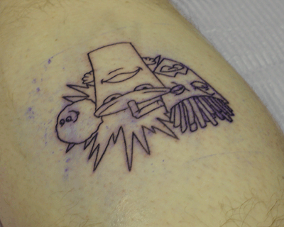 ATHF Tatoo - The Outlines are Complete